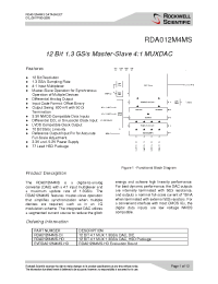 Datasheet RDA012M4MS-DI производства Неопределенные