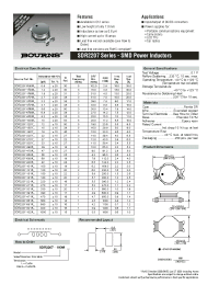 Datasheet SDR2207-102K manufacturer Неопределенные