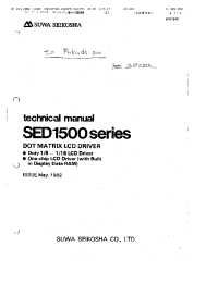 Datasheet SED1501 manufacturer Неопределенные