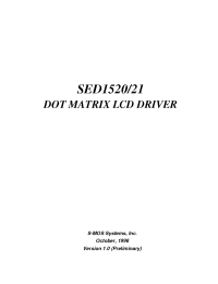 Datasheet SED1521 manufacturer Неопределенные