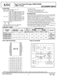 Datasheet STC62WV12816EC производства Неопределенные