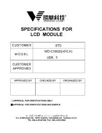 Datasheet WD-C1602Q-6YLYC производства Неопределенные