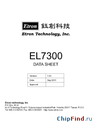 Datasheet EL7300 производства Etron