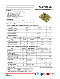 Datasheet FLM0910-25F производства Eudyna