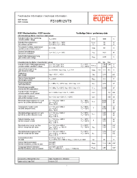 Datasheet FS10R12VT3 производства Eupec