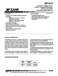 Datasheet MP7670AS производства Exar