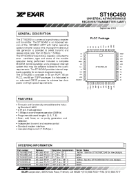 Datasheet ST16C450CQ48 производства Exar