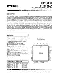 Datasheet ST16C552A производства Exar