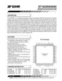 Datasheet ST16C654/ST16C654D производства Exar