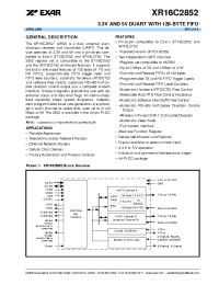 Datasheet XR16C2852 производства Exar