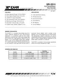 Datasheet XR2211M manufacturer Exar