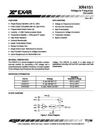 Datasheet XR4151C manufacturer Exar