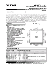 Datasheet XR88C192IV производства Exar