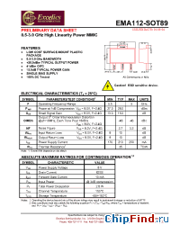 Datasheet EMA112-SOT89 производства Excelics