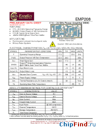 Datasheet EMP208 производства Excelics