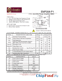 Datasheet EMP208-P1 производства Excelics