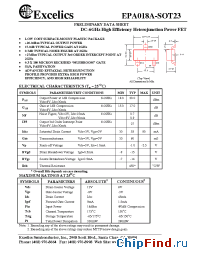 Datasheet EPA018A-SOT23 производства Excelics