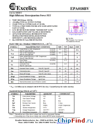 Datasheet EPA018BV производства Excelics