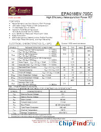 Datasheet EPA018BV-70SC производства Excelics