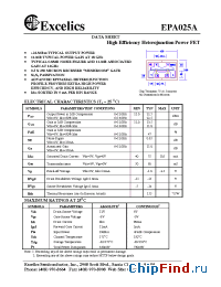 Datasheet EPA025A производства Excelics