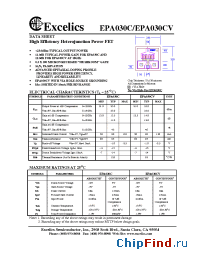 Datasheet EPA030CV производства Excelics