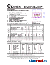 Datasheet EPA080AV производства Excelics