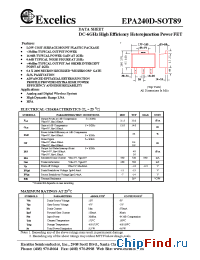 Datasheet EPA240D-SOT89 производства Excelics