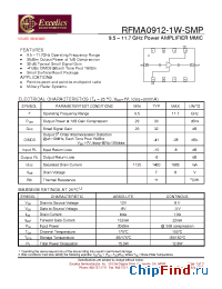 Datasheet RFMA0912 производства Excelics