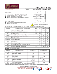 Datasheet RFMA1314-1W производства Excelics