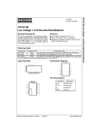 Datasheet 74LVX138MX manufacturer Fairchild