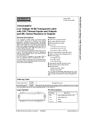 Datasheet 74VCX162373 manufacturer Fairchild