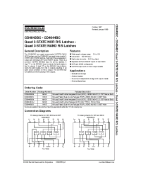 Datasheet CD4043BCM manufacturer Fairchild