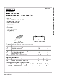 Datasheet F20UP20DP manufacturer Fairchild
