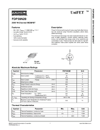 Datasheet FDP39N20 производства Fairchild