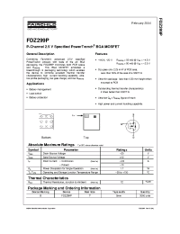 Datasheet FDZ299P производства Fairchild