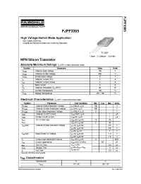 Datasheet FJPF3305 производства Fairchild