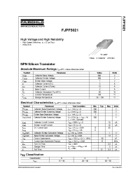 Datasheet FJPF5021 производства Fairchild