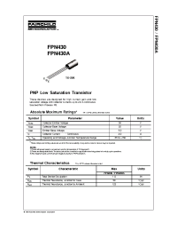 Datasheet FPN430A производства Fairchild