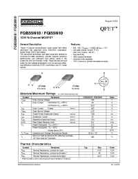 Datasheet FQI55N10 производства Fairchild