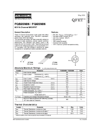 Datasheet FQI85N06 производства Fairchild