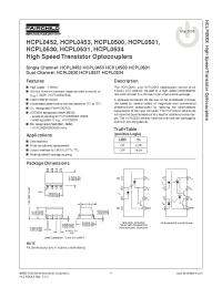 Datasheet HCPL0452 производства Fairchild