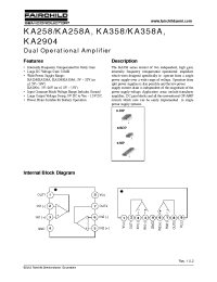 Datasheet KA258D производства Fairchild