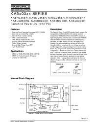 Datasheet KA5H0365R производства Fairchild