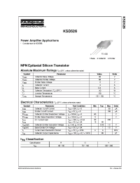 Datasheet KSD526 производства Fairchild