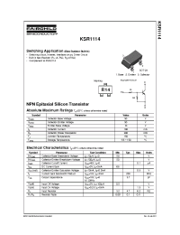 Datasheet KSR1114 производства Fairchild