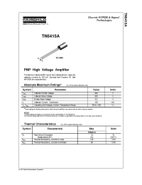 Datasheet TN5415A производства Fairchild