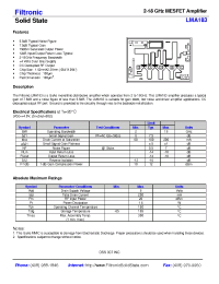 Datasheet LMA183 производства Filtronic