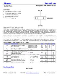 Datasheet LP6836P100-3 производства Filtronic