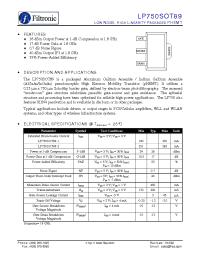 Datasheet LP750SOT89-2 производства Filtronic