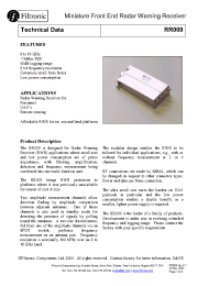 Datasheet RR009 производства Filtronic